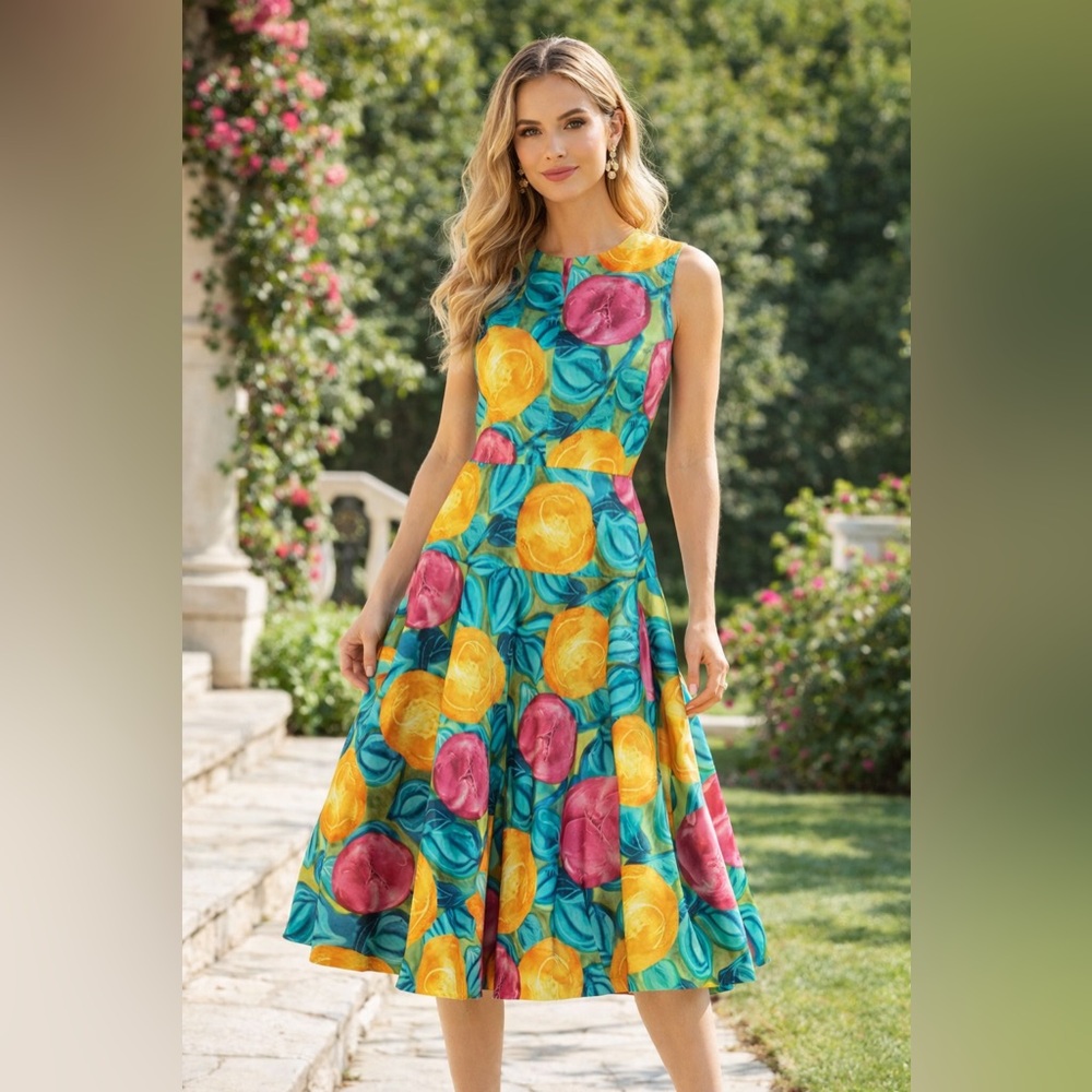 Marni Lemonade Sleeveless Midi Dress Size 4